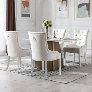 Velvet Dining Chairs Set of 4 – Modern Upholstered Accent Chairs