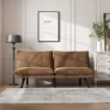 2-Seater Convertible Leather Sofa – Modern Folding Couch for Small Spaces