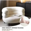 Upholstered Flannel Vanity Chair – No-Wheel Accent Seat with Black Legs