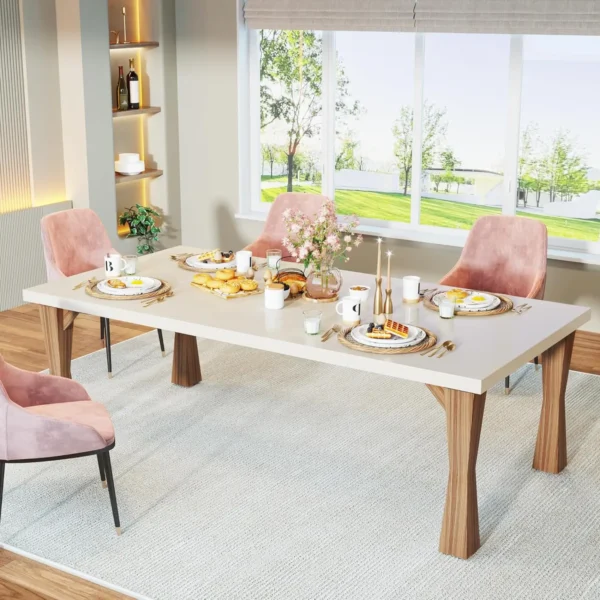 Modern Dining Table – Rectangular Kitchen Table for 6–8 People