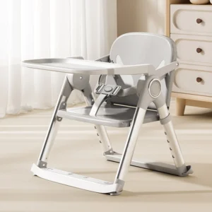 Portable Folding High Chair – Baby Booster Seat for Dining (6M–3Y)