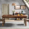 Farmhouse Wood Patio Table – Indoor/Outdoor Dining Table for 4–6