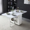 Foldable Dining Table with Storage & Drawers – Extendable & Movable Design