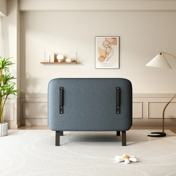 Tri-Fold Convertible Chair Bed – Lounge Sofa with Pillow & Steel Frame