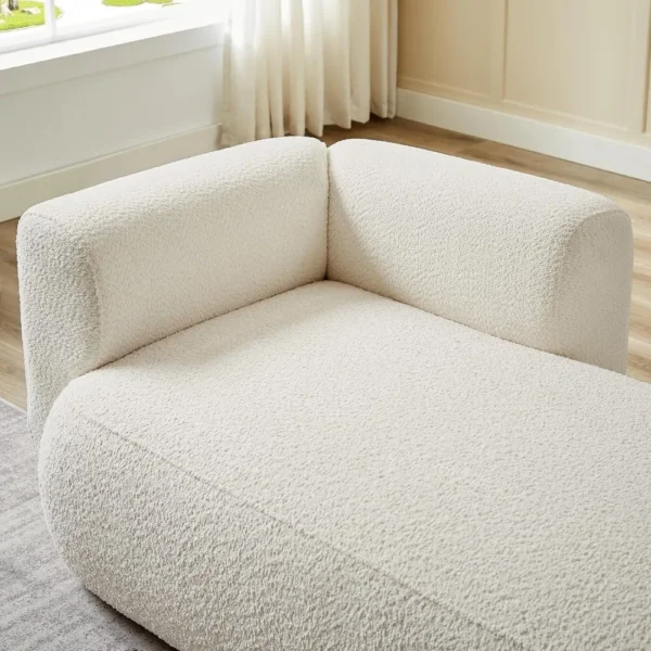 Indoor Chaise Lounge Chair – Upholstered Sofa for Living Room or Bedroom
