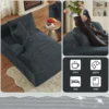 Corduroy Oversized Sleeper Sectional Sofa with Double Chaise