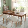 Farmhouse Wood Patio Table – Indoor/Outdoor Dining Table for 4–6