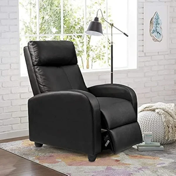 Single PU Recliner Chair – Padded Sofa Seat for Living Room