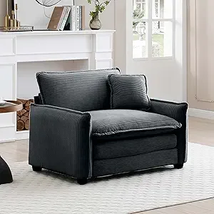 Modular Cloud Sofa Chair – Comfy Corduroy Seat with Pillow for Living Room
