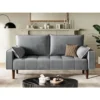 Velvet  Loveseat – Tufted 3-Seater Sofa with Pillows & Storage Pockets