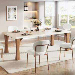 Modern Dining Table – Rectangular Kitchen Table for 6–8 People