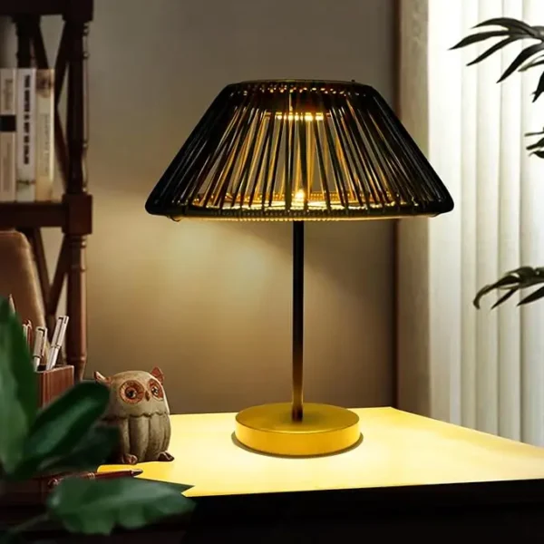 shumi Solar LED Table Lamp – Cordless Waterproof Lamp with 3 Modes & Pull Chain