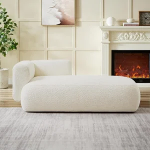 Indoor Chaise Lounge Chair – Upholstered Sofa for Living Room or Bedroom