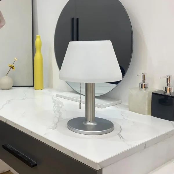 shumi Solar LED Table Lamp – Cordless Waterproof Lamp with 3 Modes & Pull Chain