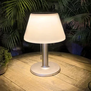 shumi Solar LED Table Lamp – Cordless Waterproof Lamp with 3 Modes & Pull Chain