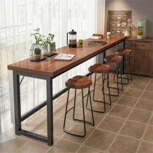 Rectangular Bar Table – High Top Pub Table for Small or Narrow Spaces
