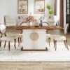 Farmhouse Dining Table – Wood Kitchen Table for 4–6 People