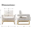 Velvet Club Chair – Modern Accent Armchair with Gold Legs