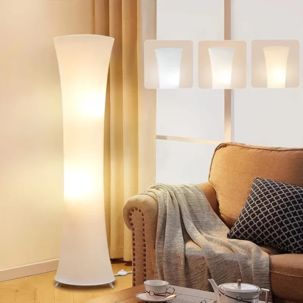 LED Column Floor Lamp – 3 Light Modes for Living Room & Bedroom
