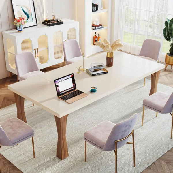 Modern Dining Table – Rectangular Kitchen Table for 6–8 People