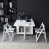 Foldable Dining Table with Storage & Drawers – Extendable & Movable Design