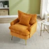 Yellow Corduroy Single Sofa Chair – Accent for Home or Office