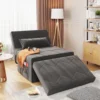 Vabches 4-in-1 Sleeper Chair – Convertible Linen Chaise with Adjustable Backrest