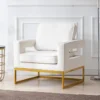Velvet Club Chair – Modern Accent Armchair with Gold Legs